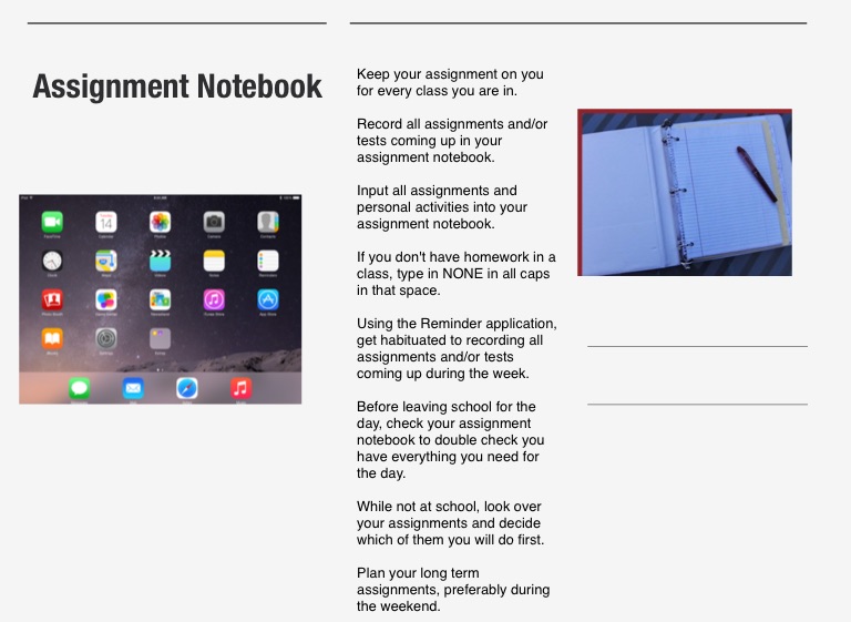 assignment book for ipad