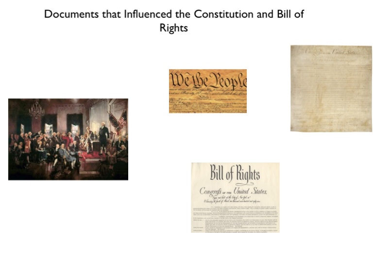 3 english documents that influenced the bill of rights what were they