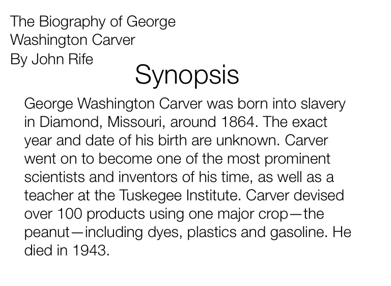 The biography of george washington carver on flowvella presentation