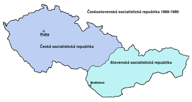 Mapa Ceskoslovenska