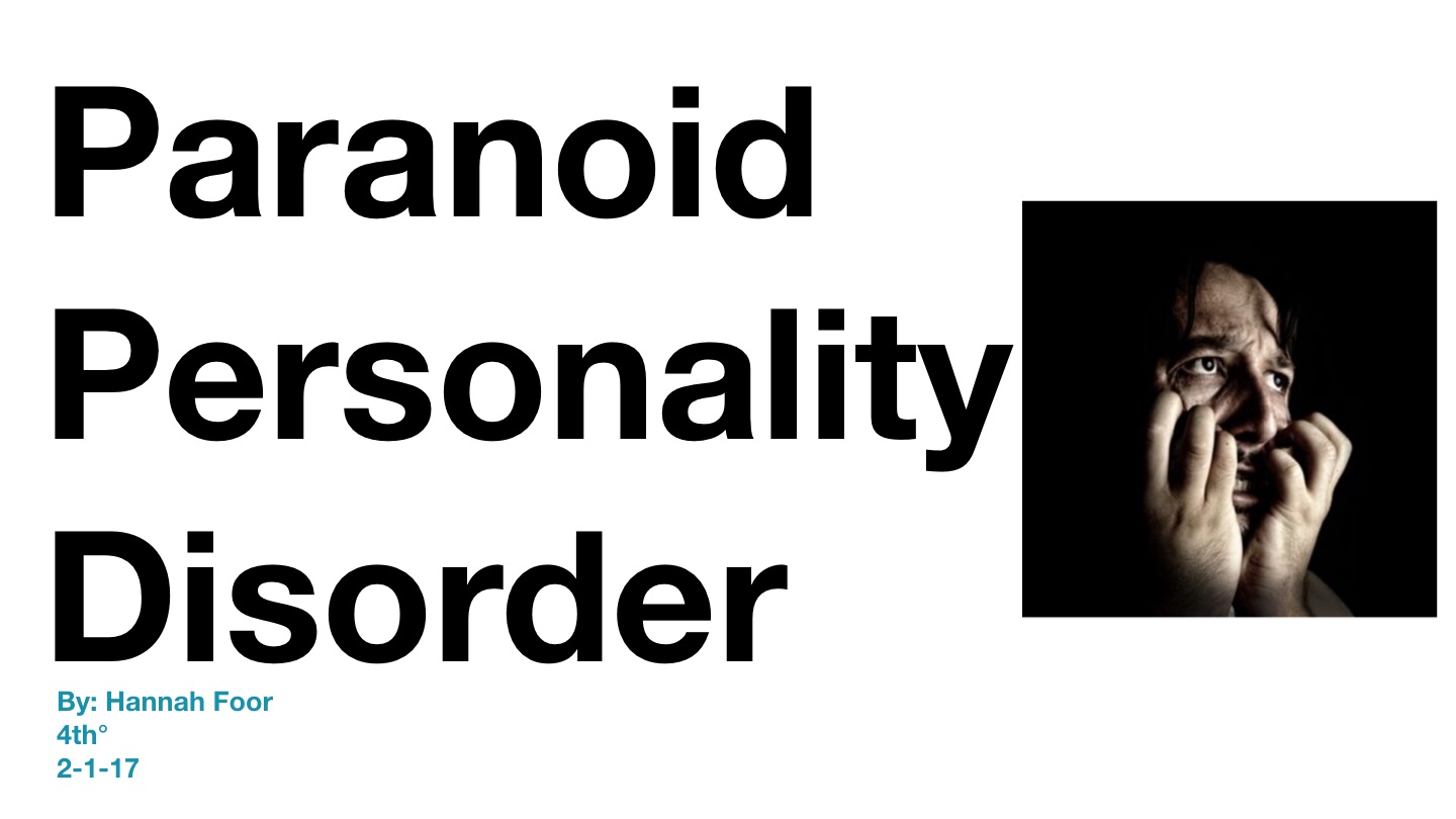 characteristics of paranoid personality disorder
