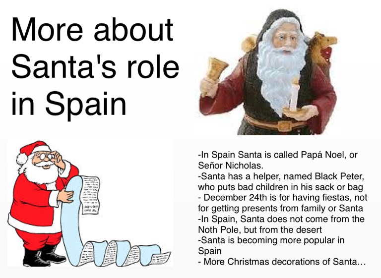 The Role Of Santa Claus In Spain Screen 4 On Flowvella Presentation