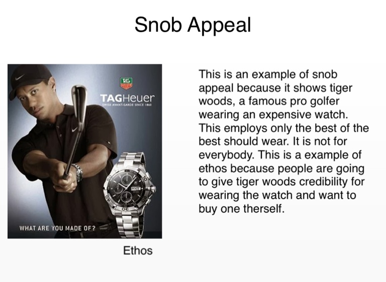 snob appeal advertising examples