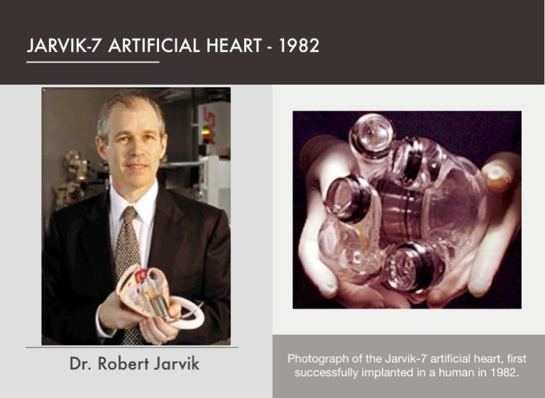 Dr. Robert Jarvik, inventor of the artificial heart Jarvik-7