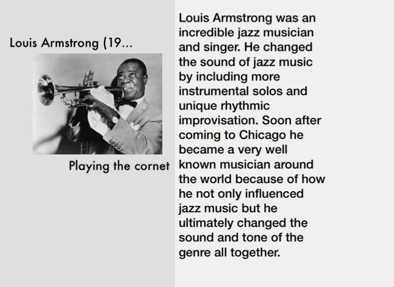 louis armstrong biography summary