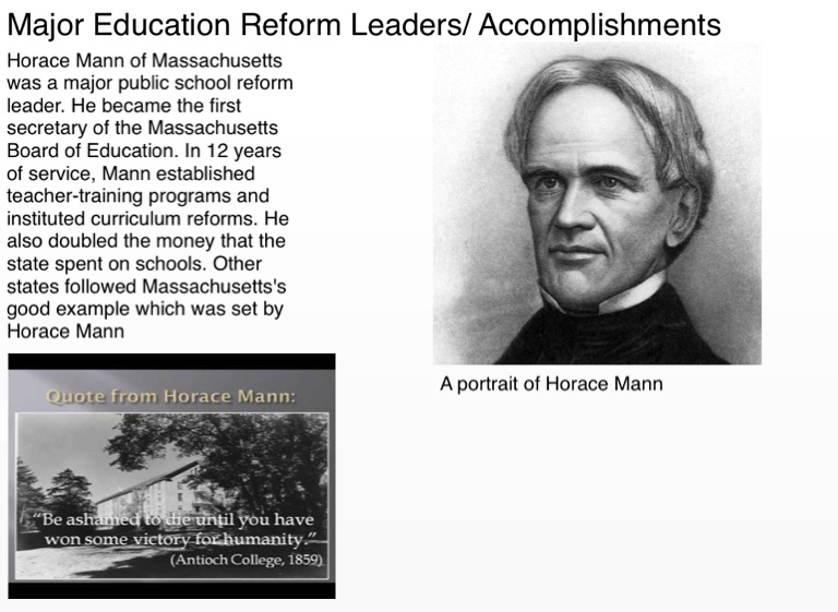 how did horace mann improve public education in massachusetts
