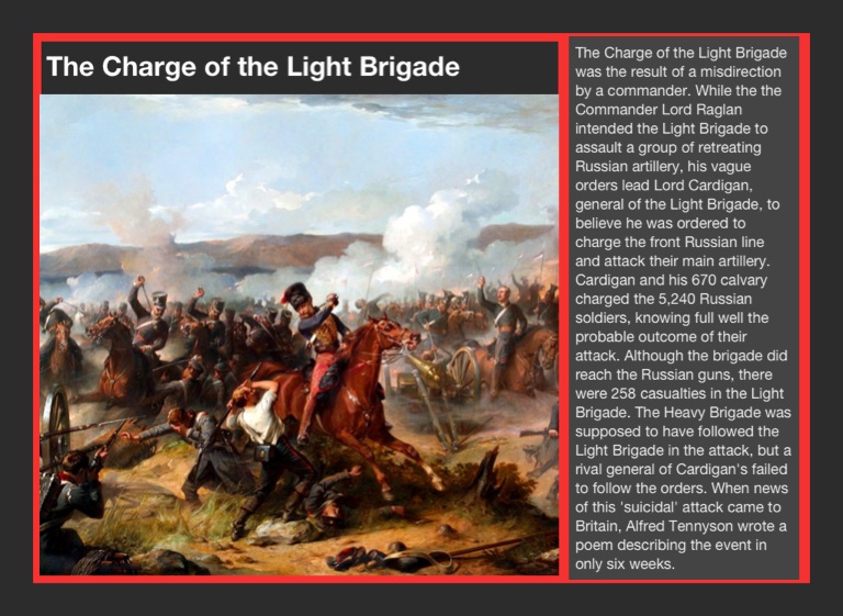 charge of the light brigade analysis