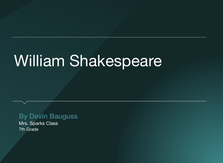 William Shakespeare on FlowVella - Presentation Software for Mac iPad ...