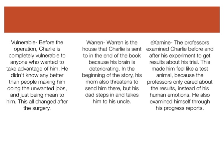 Flowers for Algernon , Screen 9 on FlowVella , Presentation