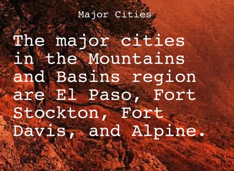 Mountains and basins major cities