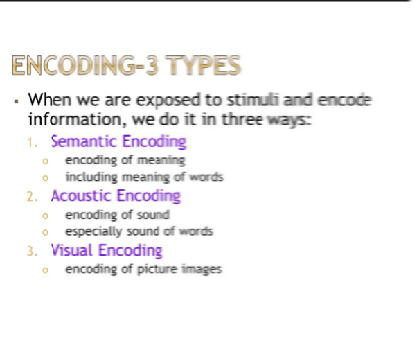 acoustic encoding