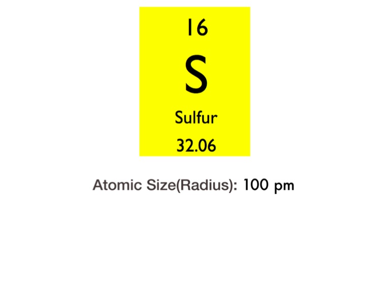 sulfur periodic table