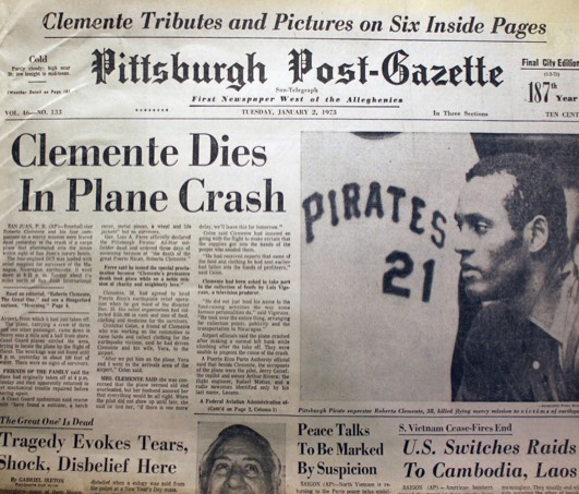 StillTheMan on X: Today in 1972, Roberto Clemente dies in plane