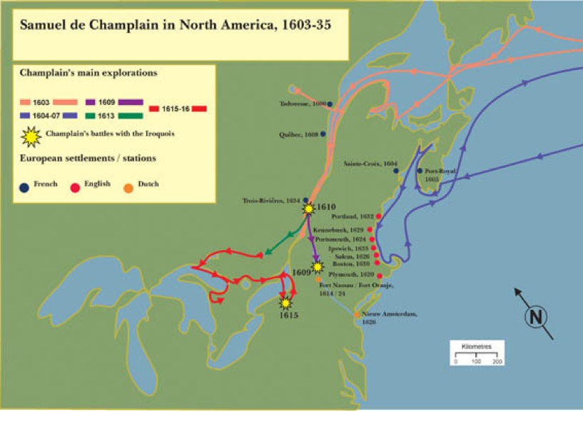 samuel de champlain map