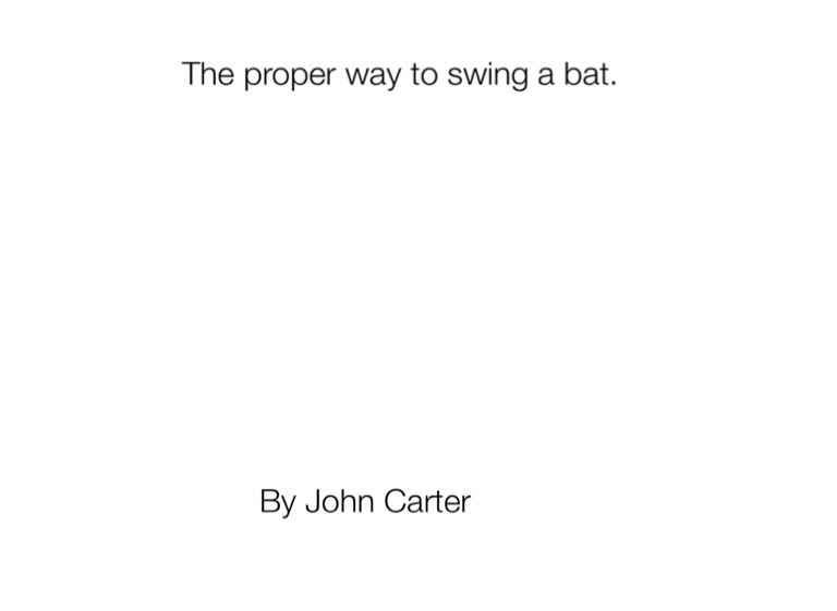 Proper Way To Swing A Baseball Bat On FlowVella Presentation Software For Mac IPad And IPhone