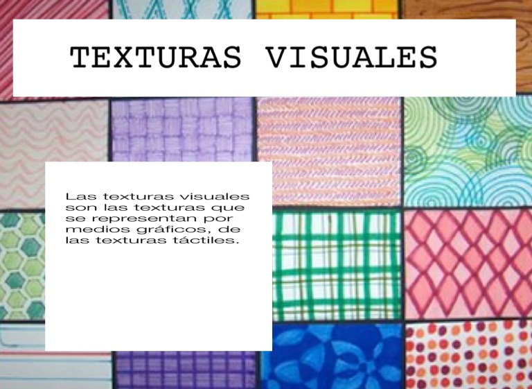 diferencia entre textura visual y tactil