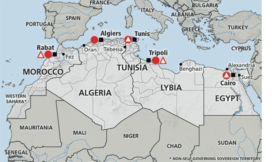Страна ливия алжир. Алжир и Марокко на карте. Марокко Алжир Тунис на карте. Тунис и Марокко на карте. Алжир и Тунис на карте.