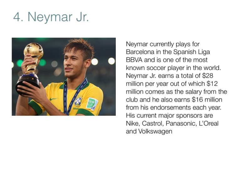 Top 5 Highest Paid Soccer Players Screen 3 on FlowVella