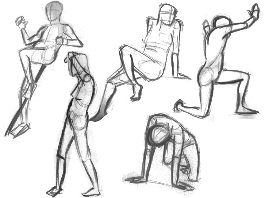 critique my gesture drawing practices : r/learntodraw