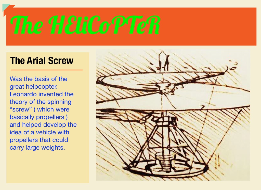 Leonardo's Biggest Inventions - Screen 7 On FlowVella - Presentation ...