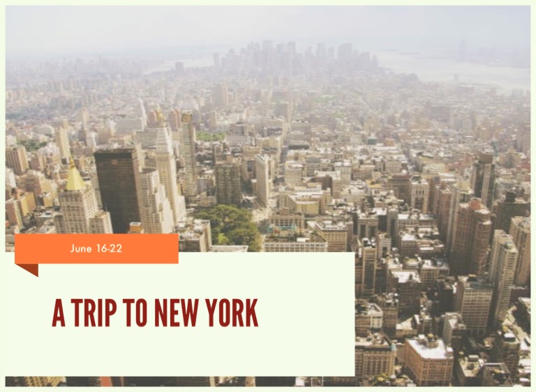 New York Trip on FlowVella Presentation Software for Mac iPad and iPhone