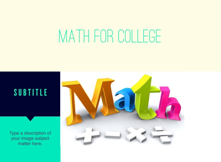 Math For College On Flowvella - Presentation Software For Mac Ipad And 