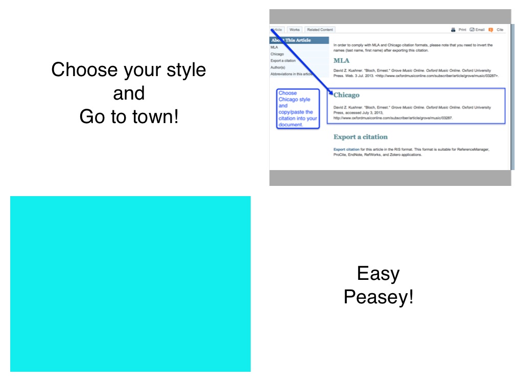 Finding Citations Oxford Music Online Screen 3 on Finding Citations Oxford Music Online Screen 3 on