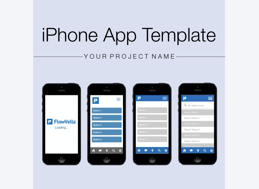 iPhone App Template on FlowVella Presentation Software 