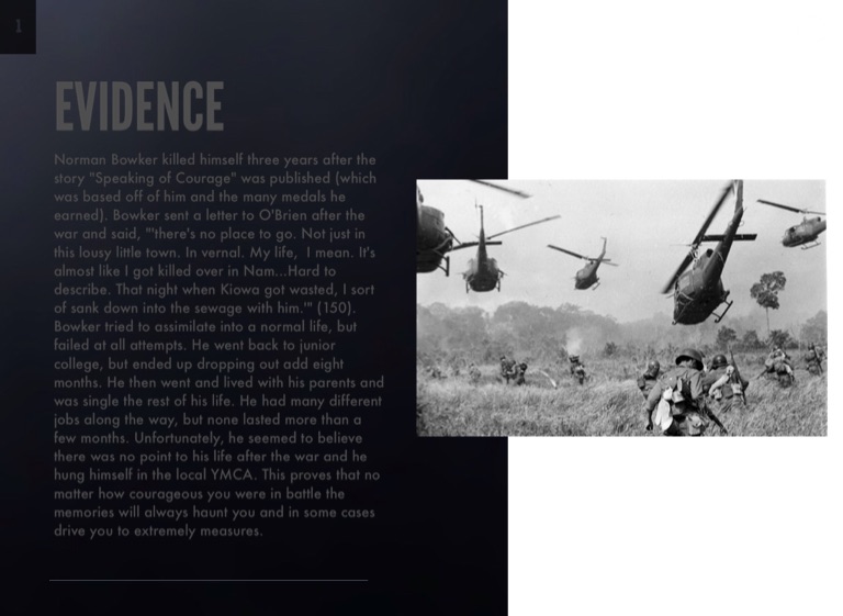 The Things They Carried Speaking Of Courage The things they carried - Screen 5 on FlowVella - Presentation Software