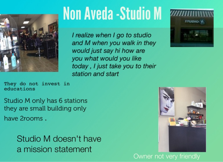 Aveda Salon and non aveda salon Screen 3 on FlowVella Presentation Software for Mac iPad and