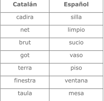 → ¿Cual es la diferencia entre el catalán y el castellano?