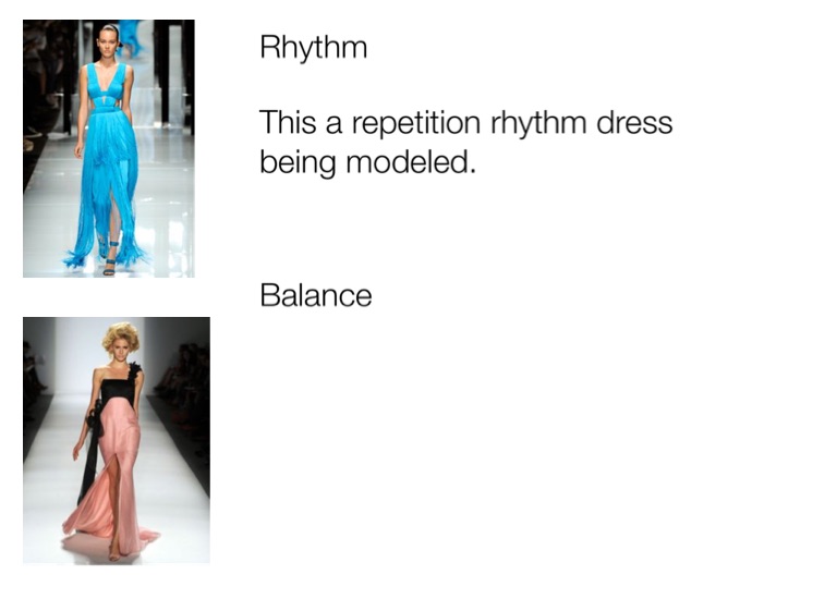 rhythm design principles on dresses