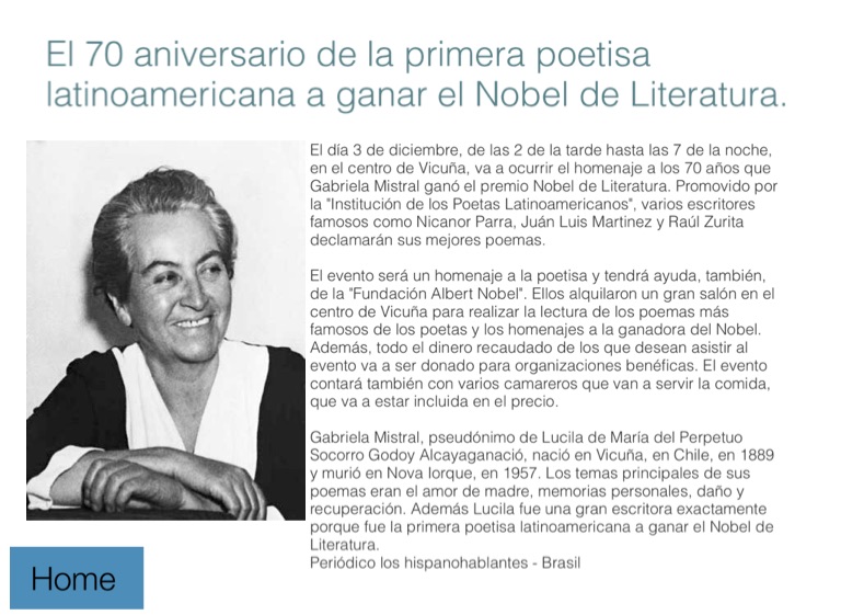 Gabriela Mistral Screen 2 On Flowvella Presentation Software For Mac Ipad And Iphone