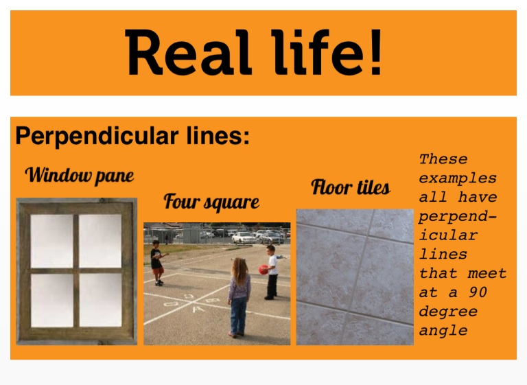 Perpendicular Lines In Everyday Life